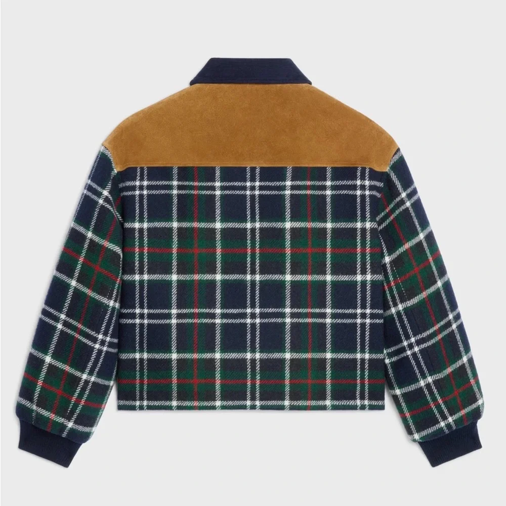 Celine Triomphe Jacket Tartan Wool - Picture 4 of 9